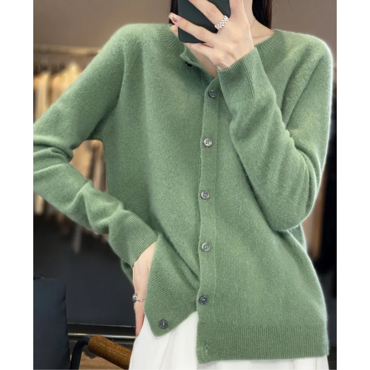 Milana | Zachte Merino Wollen Dames Cardigan