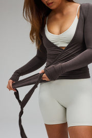 Lichaamssculptuurvest bruin voor dames | Shapewear vest met compressie en onzichtbare pasvorm
