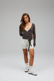 Lichaamssculptuurvest bruin voor dames | Shapewear vest met compressie en onzichtbare pasvorm