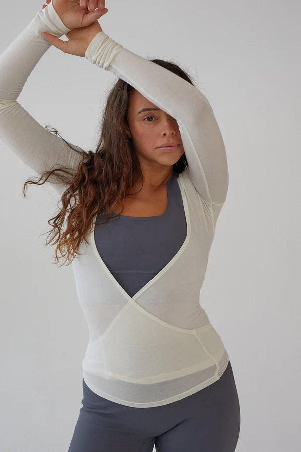 Lichaamssculptuurvest wit dames | Shapewear vest met compressie en onzichtbare pasvorm