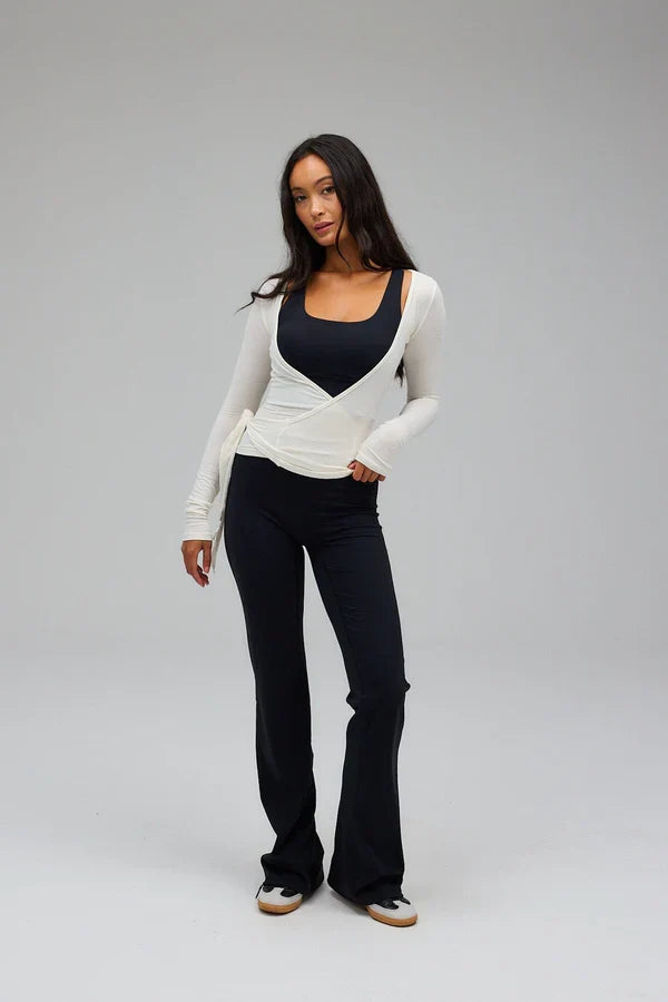 Lichaamssculptuurvest wit dames | Shapewear vest met compressie en onzichtbare pasvorm