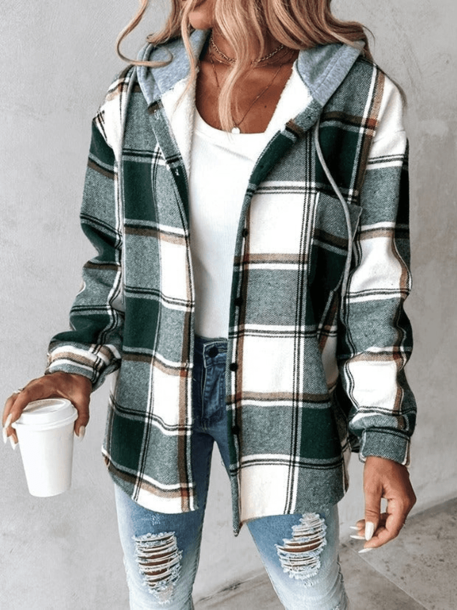 Dames Getailleerd Blouse Jas – Katoen, Casual, Effen Design