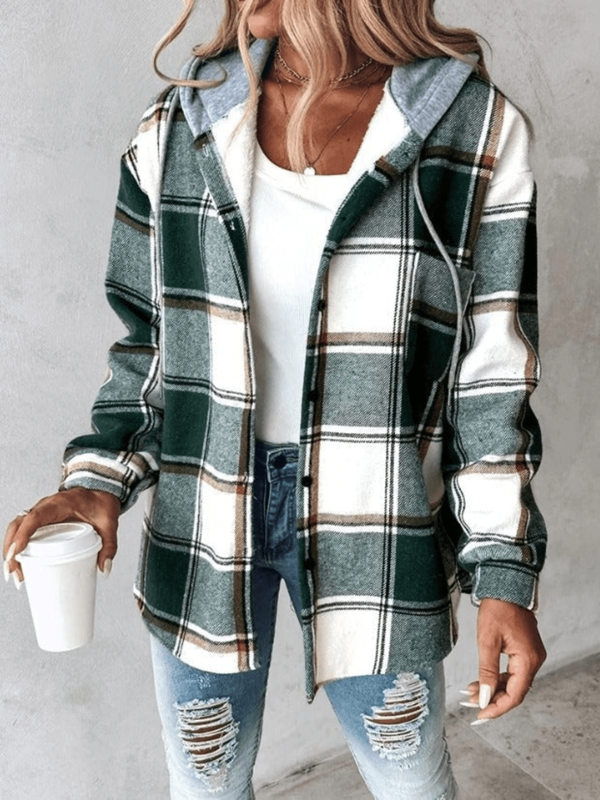Dames Getailleerd Blouse Jas – Katoen, Casual, Effen Design