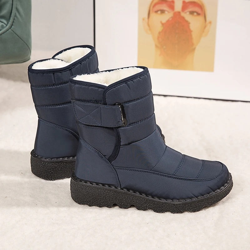 Dames Winterlaarzen Gevoerd met Klittenbandsluiting