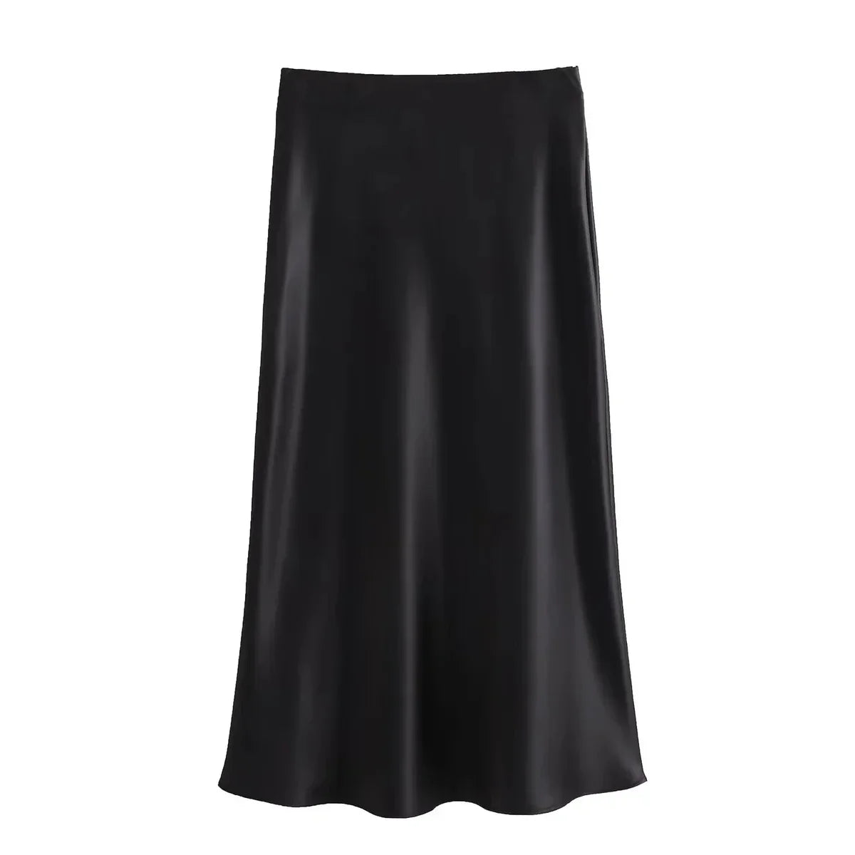 Satijnen midi rok voor dames
