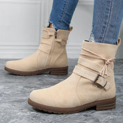 Dames Enkellaarzen met Gesp en Zijrits - Casual Look