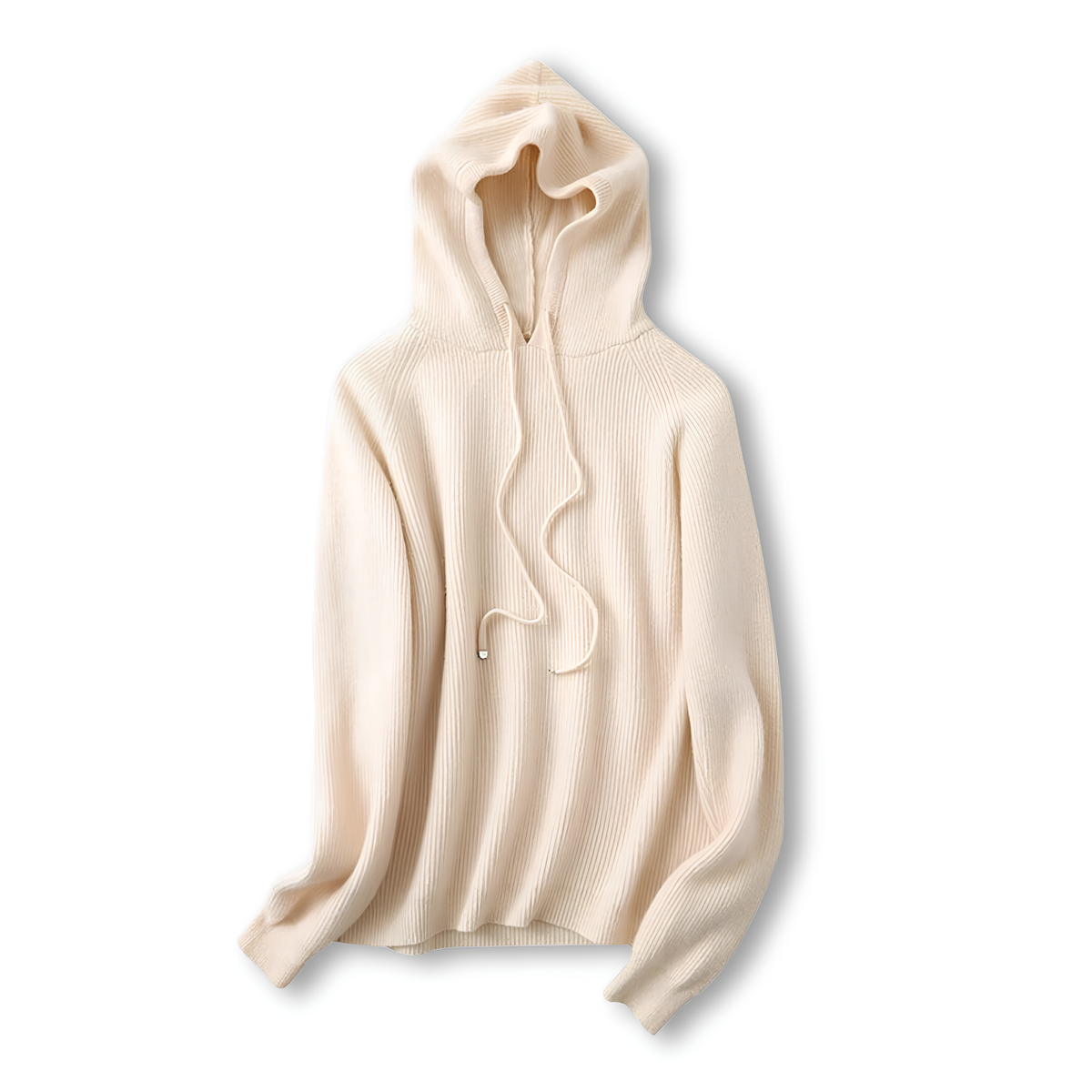 Dames Gebreide Hoodie – Trui met Capuchon, Casual Pullover voor Herfst en Winter