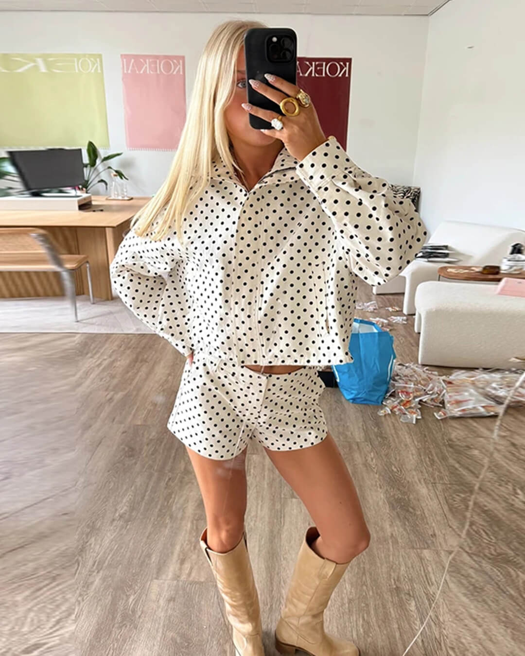 Dames Getailleerde Set – Slim Fit, Geschikt voor Casual en Dagelijks Gebruik
