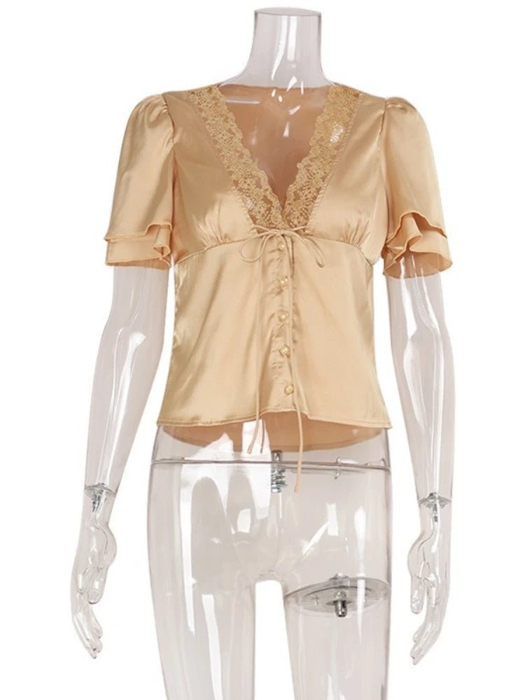 Dames Getailleerde Blouse – Met Knopen, Geschikt voor Werk en Casual Gebruik