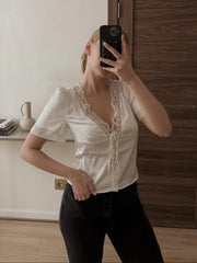 Dames Getailleerde Blouse – Met Knopen, Geschikt voor Werk en Casual Gebruik
