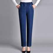 Dames Slim Fit Broek – Met Elastische Taille en Zakken, Geschikt voor Casual en Werkgebruik