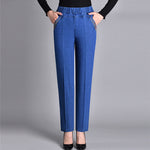 Dames Slim Fit Broek – Met Elastische Taille en Zakken, Geschikt voor Casual en Werkgebruik