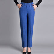Dames Slim Fit Broek – Met Elastische Taille en Zakken, Geschikt voor Casual en Werkgebruik