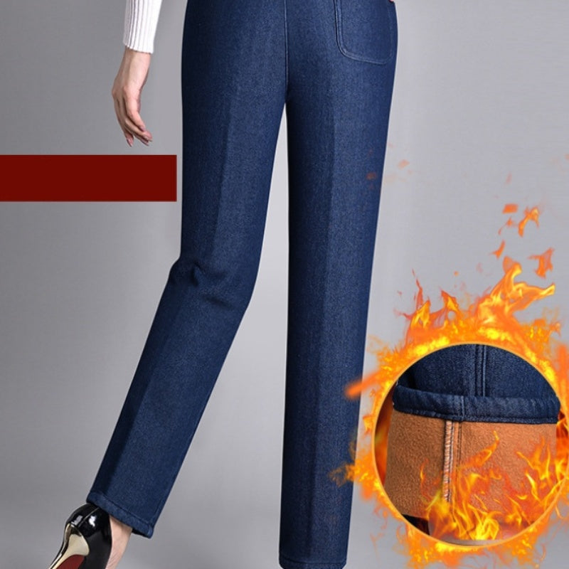 Marloes mode | Damesjeans met zijzakken en elastische taille