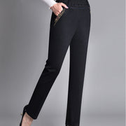 Dames Slim Fit Broek – Met Elastische Taille en Zakken, Geschikt voor Casual en Werkgebruik
