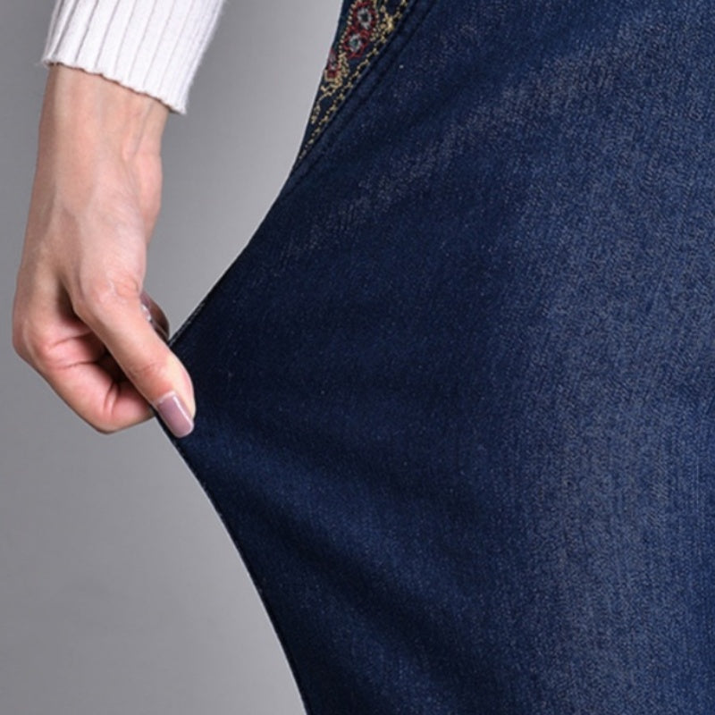 Dames Slim Fit Broek – Met Elastische Taille en Zakken, Geschikt voor Casual en Werkgebruik