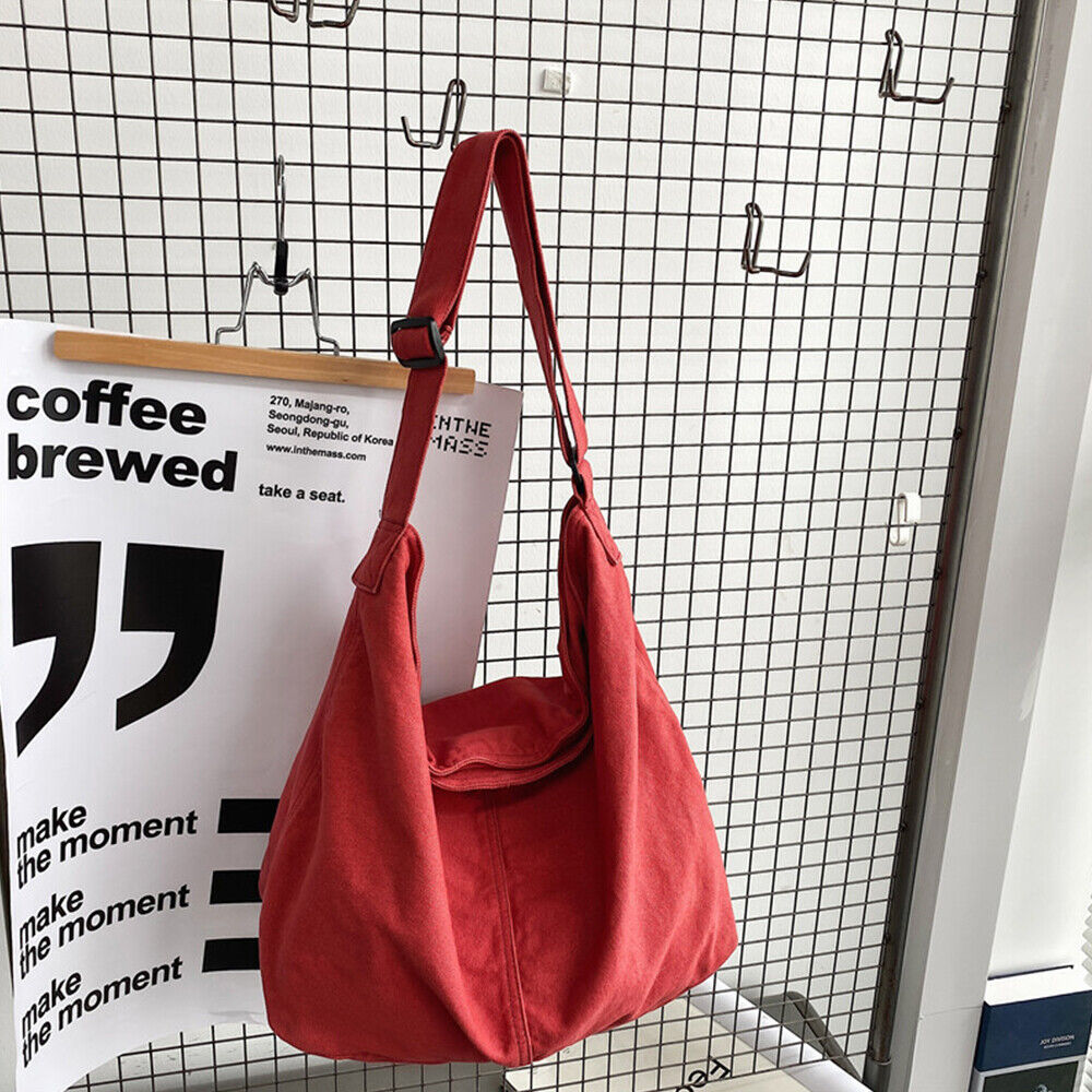 Tansie Canvas Schoudertas, Oversized, Duurzaam en Casual