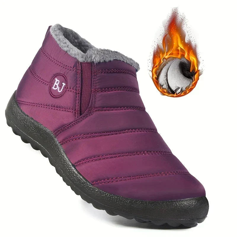 Dames Snowboots Enkelhoog met Fleecevoering en Instapsluiting