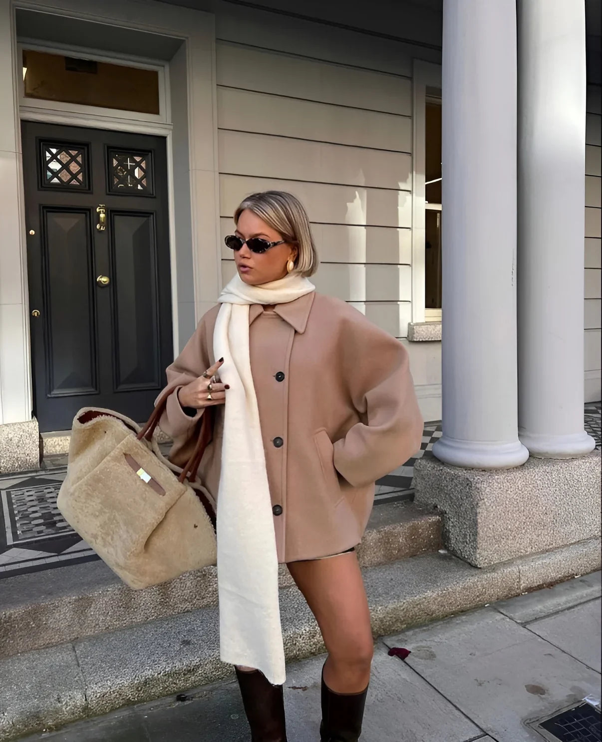Viene Winterjas | Dames oversized jas met zachte wolmix en trendy design