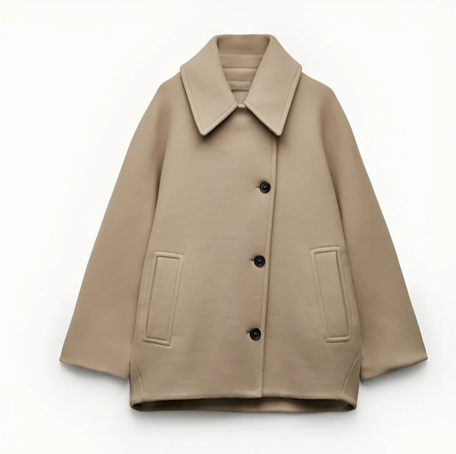 Viene Winterjas | Dames oversized jas met zachte wolmix en trendy design