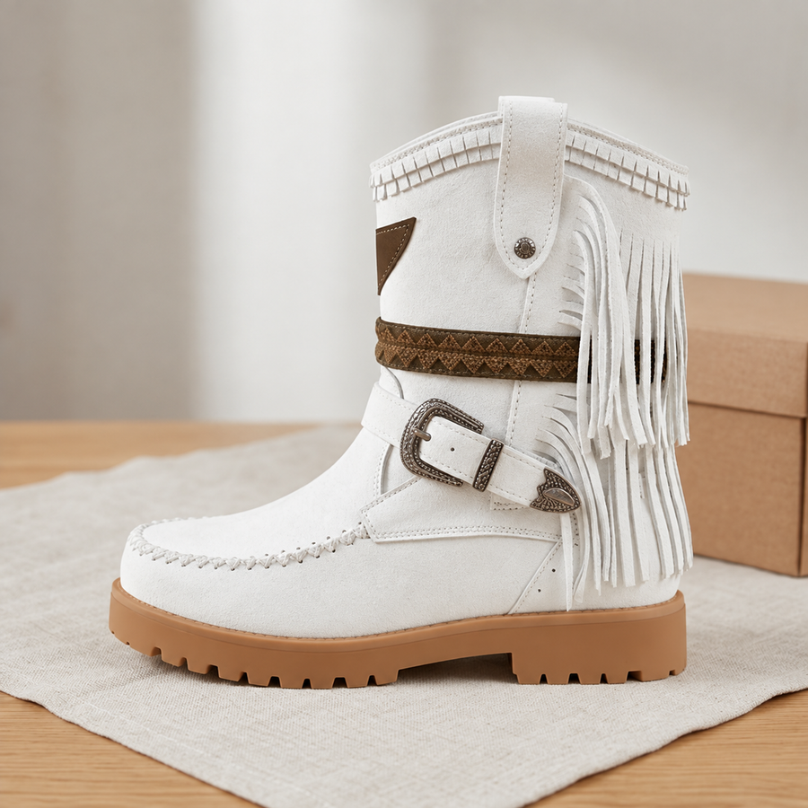 Boho westernlaarzen met franjes