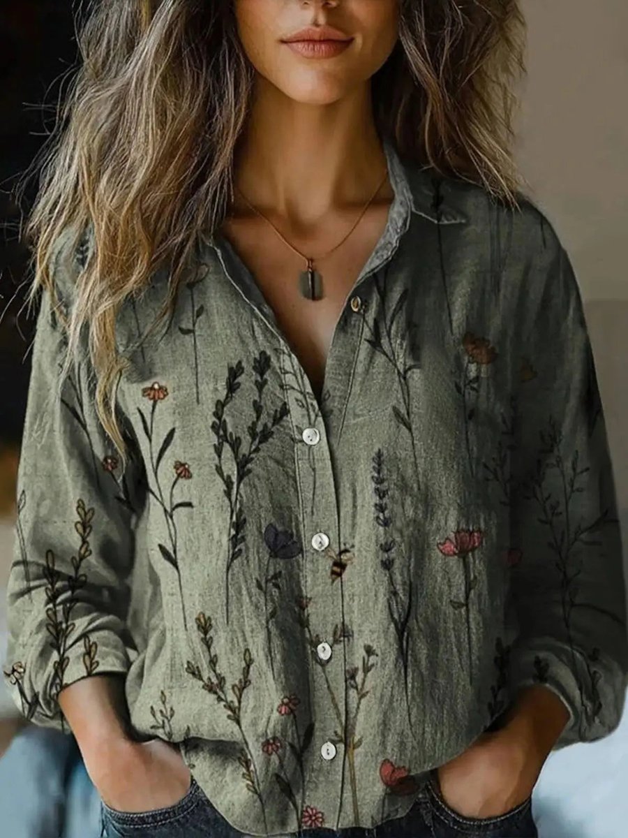 Dames Fitted Blouse – Knopen, Geschikt voor Dagelijks Gebruik