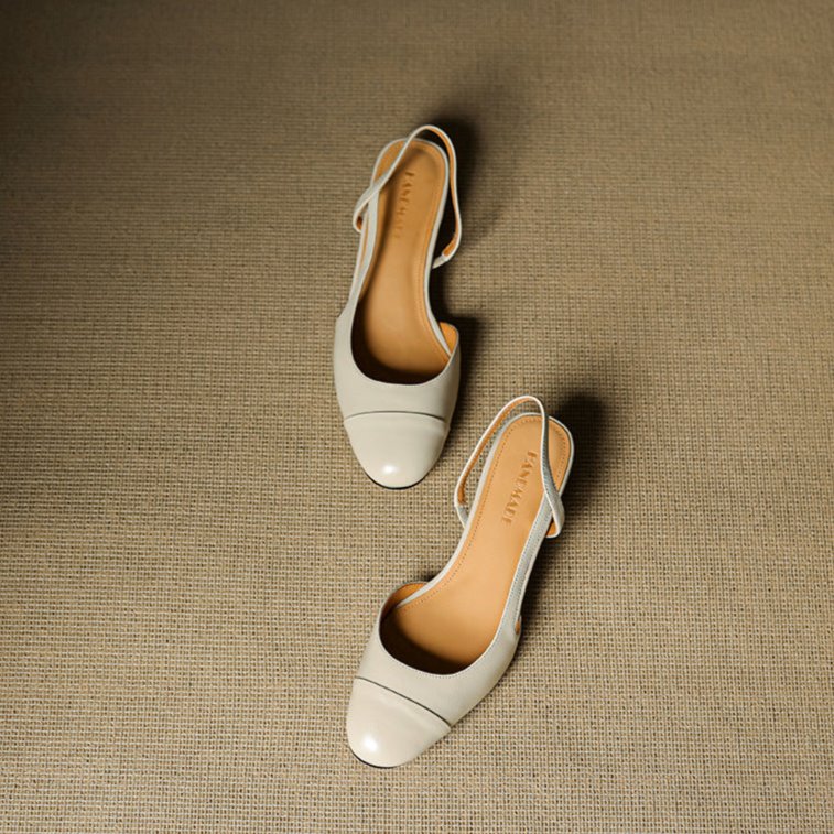 Dames Slingback Pumps – Blokhak, Met Amandelneus, Geschikt voor Dagelijks Gebruik