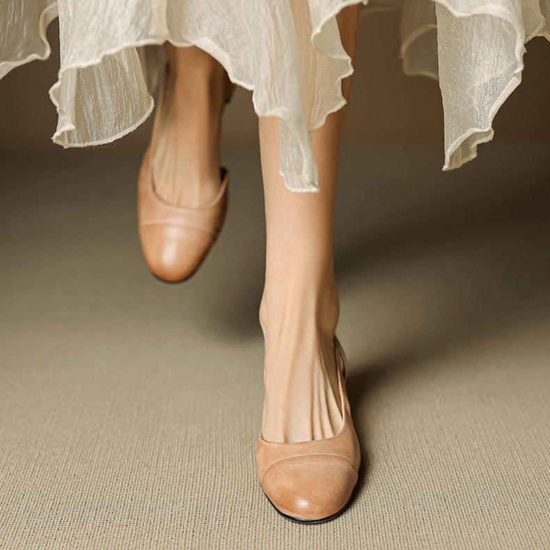 Dames Slingback Pumps – Blokhak, Met Amandelneus, Geschikt voor Dagelijks Gebruik