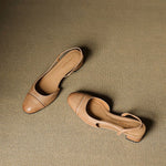 Dames Slingback Pumps – Blokhak, Met Amandelneus, Geschikt voor Dagelijks Gebruik