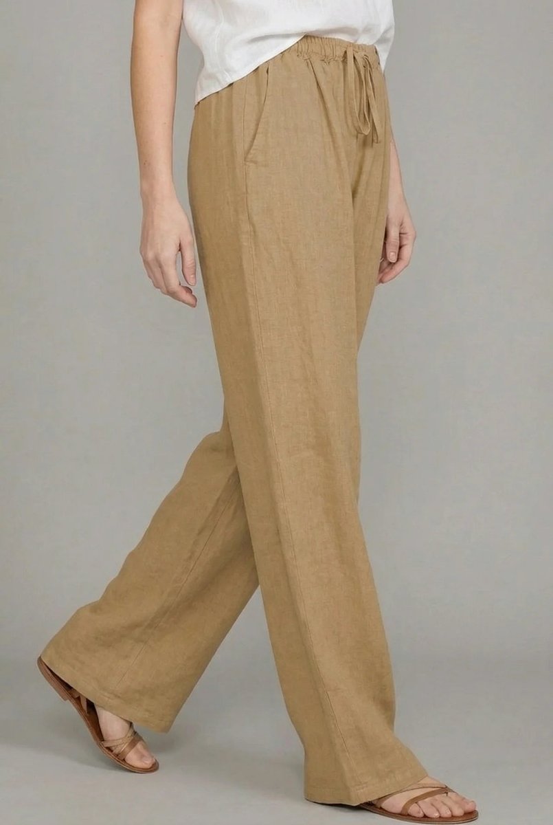 Dames High-Waisted Broek – Met Elastische Taille, Geschikt voor Casual en Dagelijks Gebruik