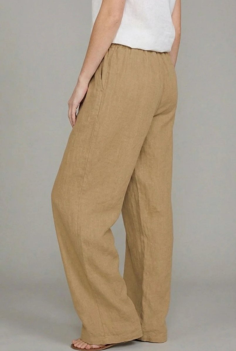 Dames High-Waisted Broek – Met Elastische Taille, Geschikt voor Casual en Dagelijks Gebruik