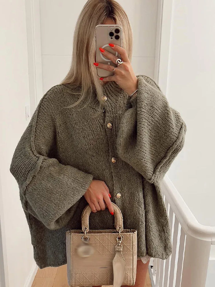 Zara oversized vest dames | Lang vest met gouden knopen en losse pasvorm