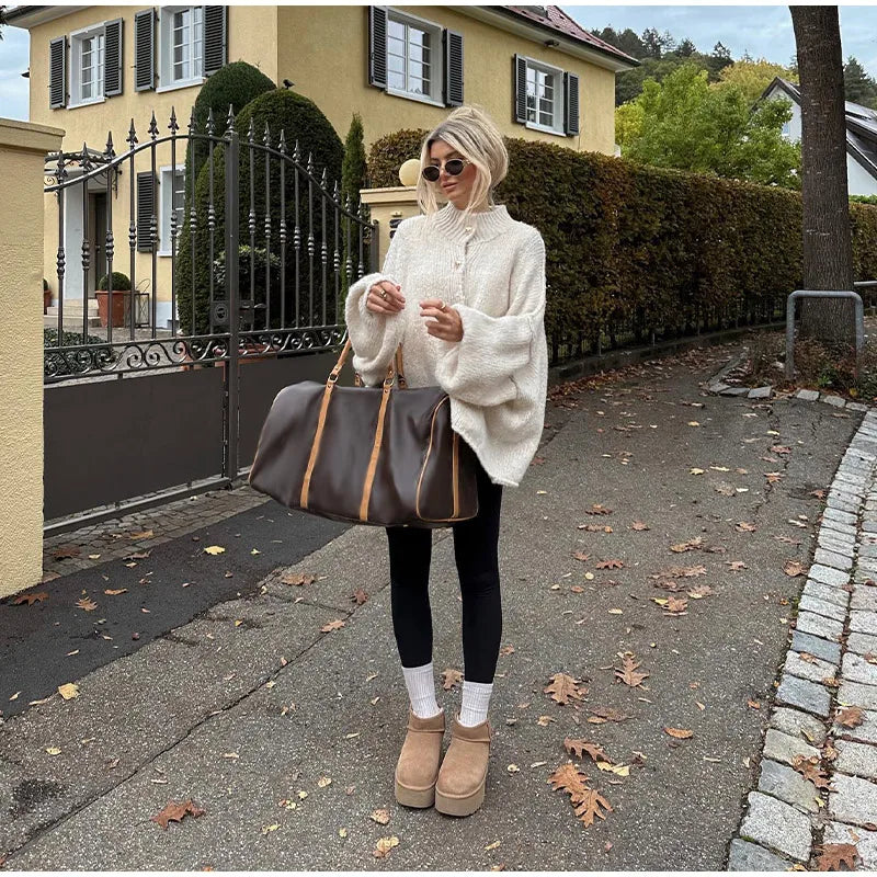 Zara oversized vest dames | Lang vest met gouden knopen en losse pasvorm